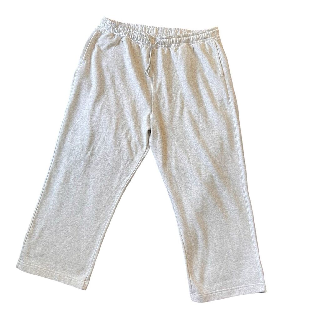 Y2K Aéropostale Wide Leg Sweatpants 2XL Gray Cloud Soft Fleece Pockets